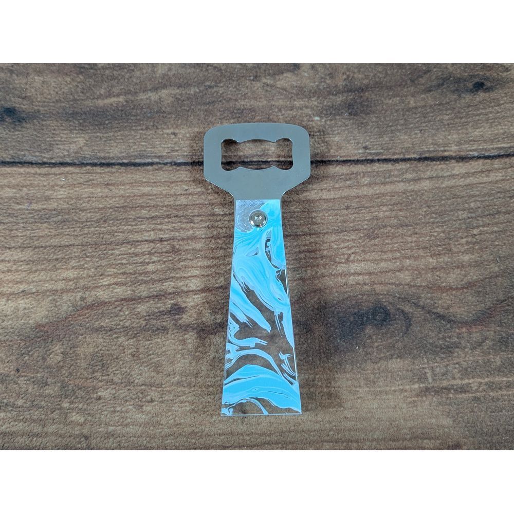 Bottle Opener Blue Swirl Design Bar Tool Drinkware‎ Kitchen Gadget